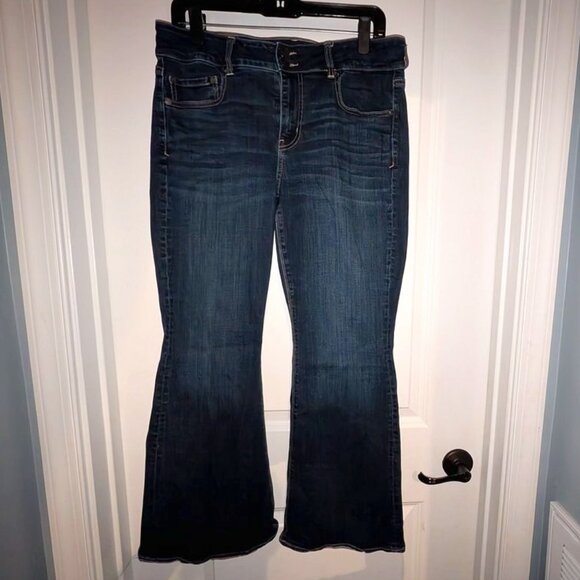 American Eagle Outfitters High Waisted Rise Super Stretch Artist Flare Pant 14XS - Picture 5 of 6